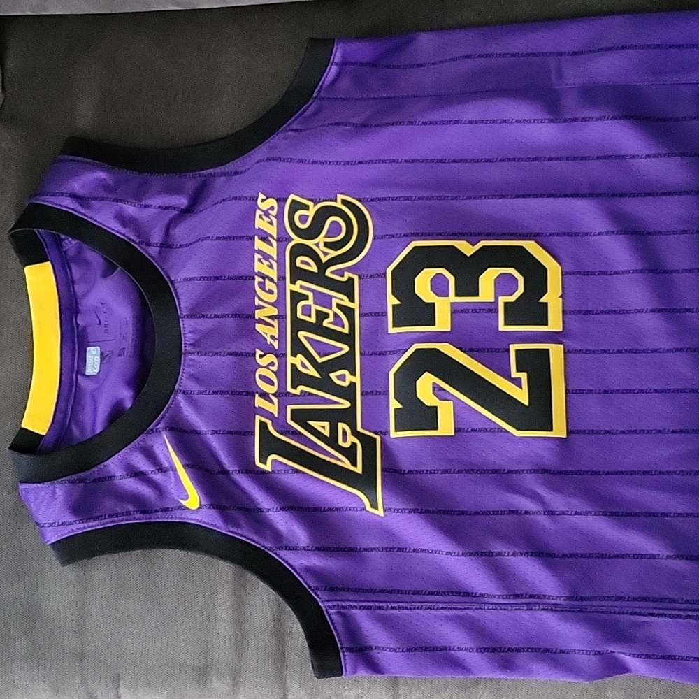 Kid's Los Angeles Lakers Lebron James #23 City Jersey